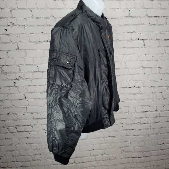 VTG Pennzoil Penske Racing Black Insulated Zip Bomber Puffer Jacket Medium M - Picture 16 of 16